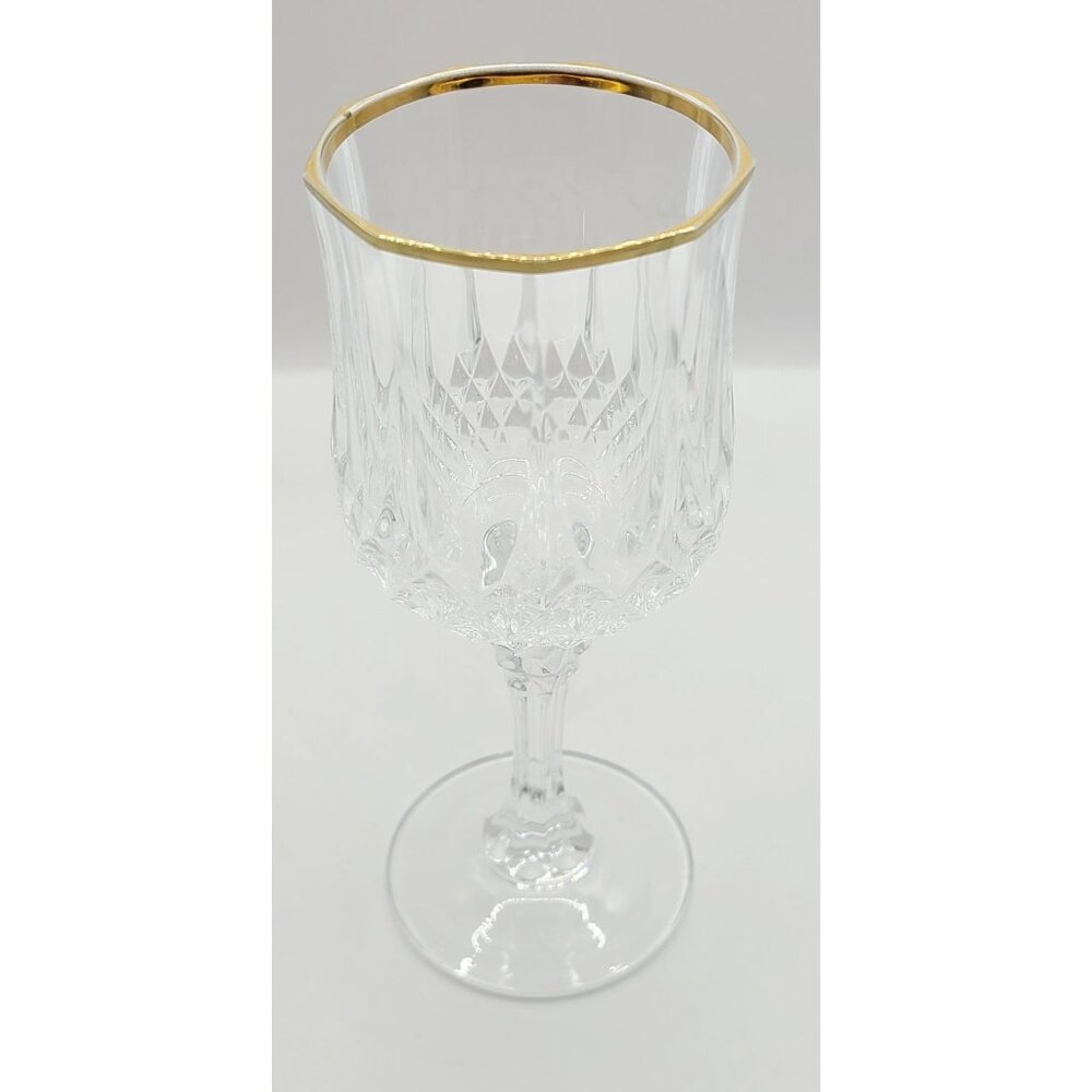 Vintage Cristal d’Arques Durand Longchamp Gold Rim Wine Glasses –Set of 4 - Picture 4 of 12